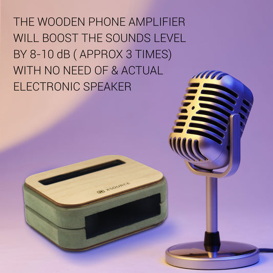 Wooden Mobile Stand with Speaker Amplifier