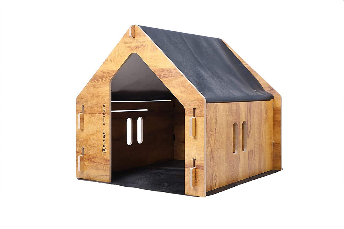 Wooden Foldable Pet House for Dog and Cat with Removable Cushion (Big)