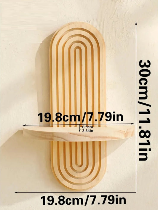 Modern Wooden Wall Shelf for Living Room, Bedroom, Hallway & Office (1 Tier Pack of 1)