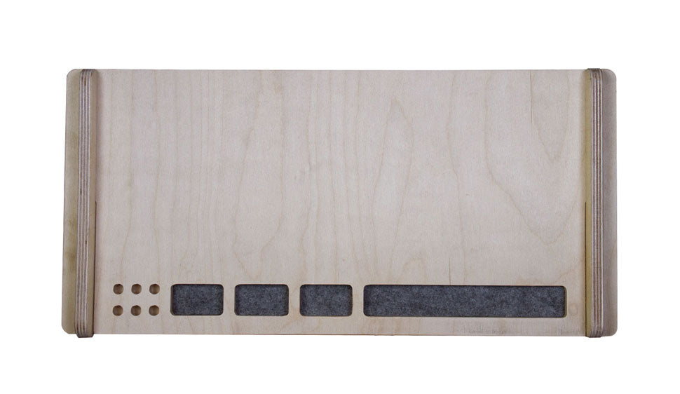 Wooden Monitor Stand Riser with Organizer Slots for Office & Home