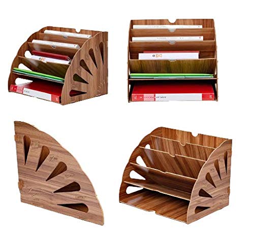 Wooden Foldable Desktop File Organizer