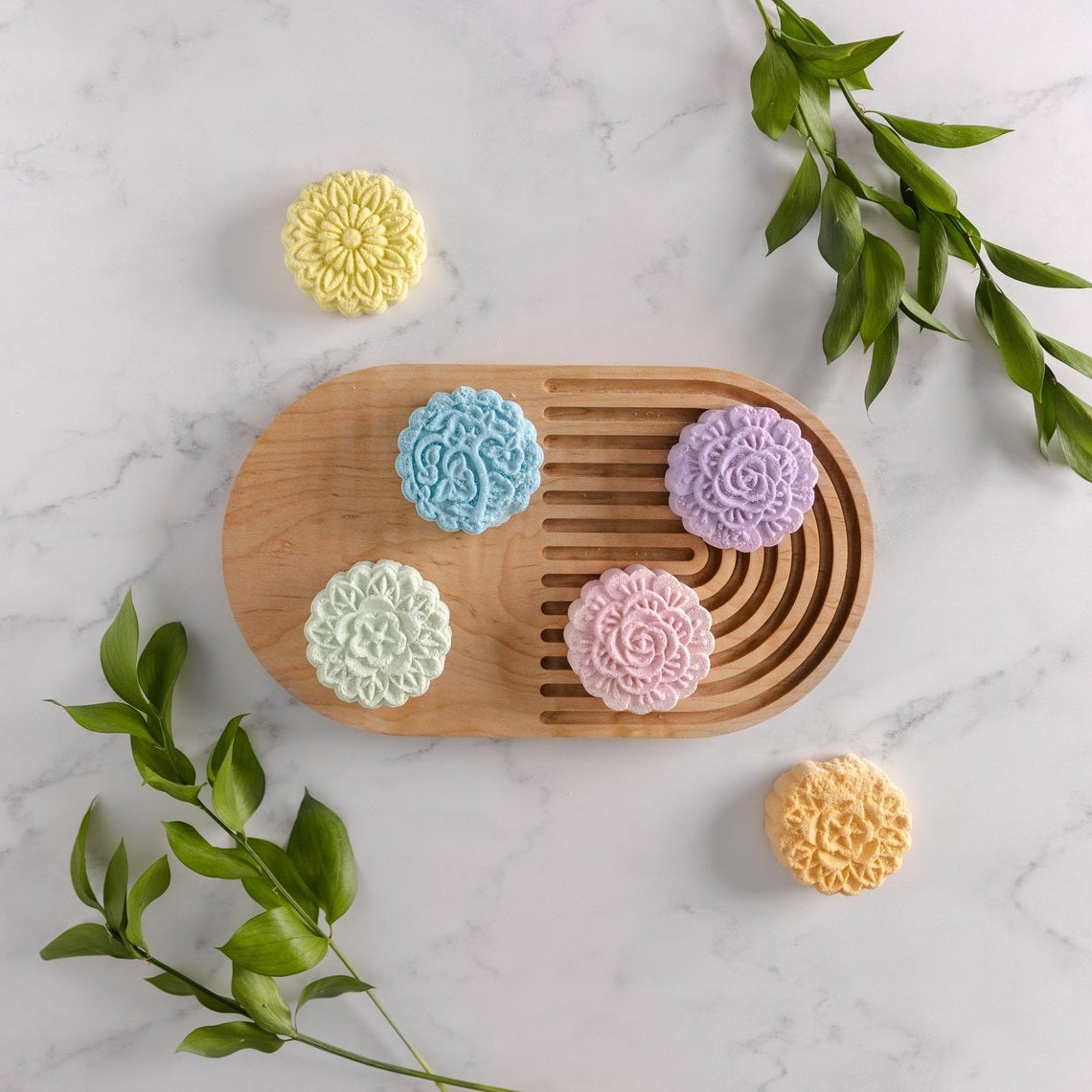 Natural Wooden Serving Platter for Snacks, Appetizers & Desserts, Parties, Picnics, and Everyday Use