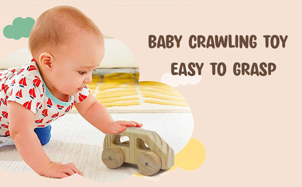 Natural Wooden Car, Van & Helicopter Toys Safe, Eco-Friendly, Educational Toy Set for Toddlers