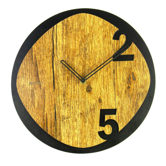 Wooden Non Ticking Wall Clock