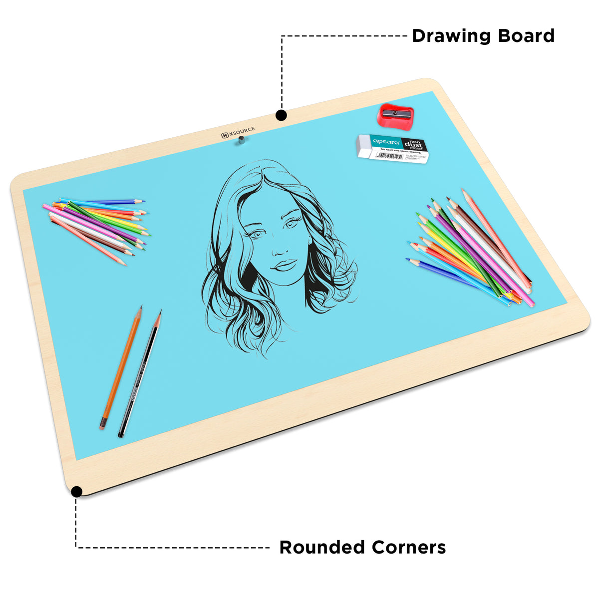 Wooden Batons and Magnet Drawing Board for Kids