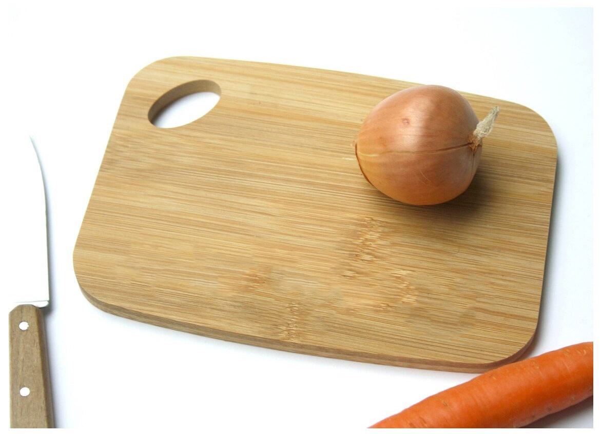 Natural Rubber Wood Chopping Board with Antibacterial Surface for Kitchen