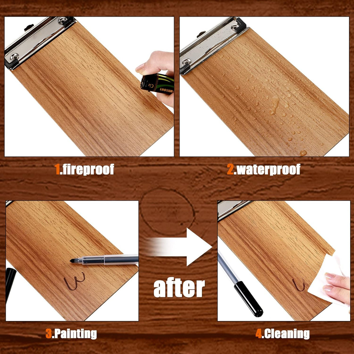 Wooden Mini Clipboards for Restaurants & Office