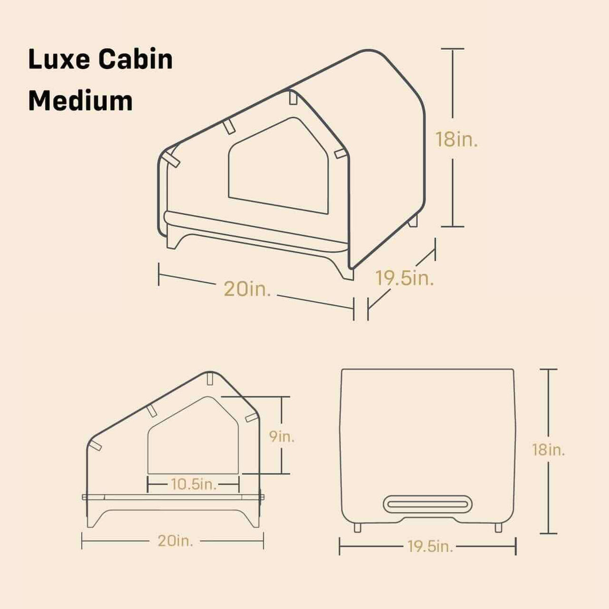 Wooden Foldable Pet House for Dog and Cat with Removable Cushion (Small)