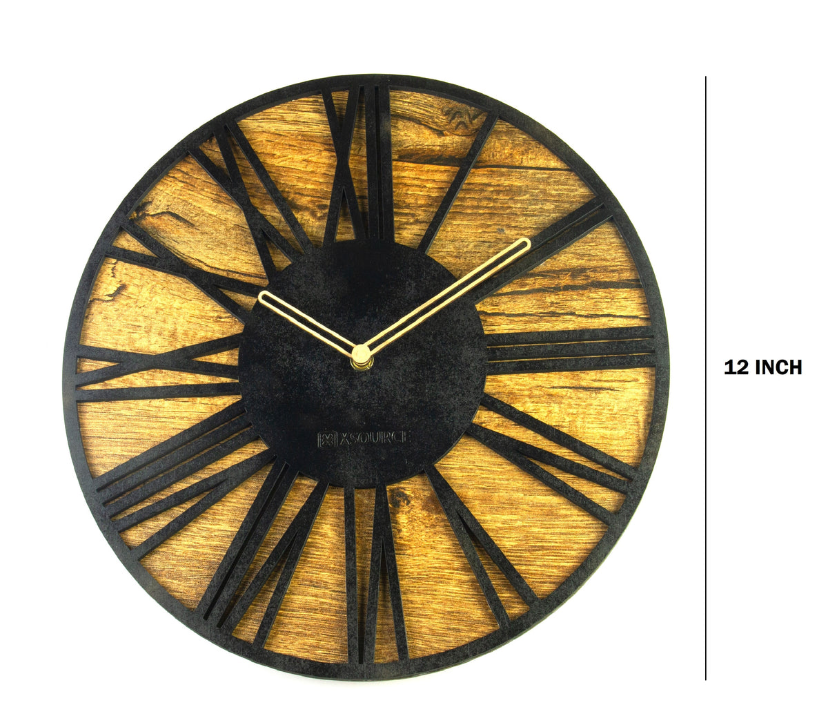 Wooden Non Ticking Wall Clock