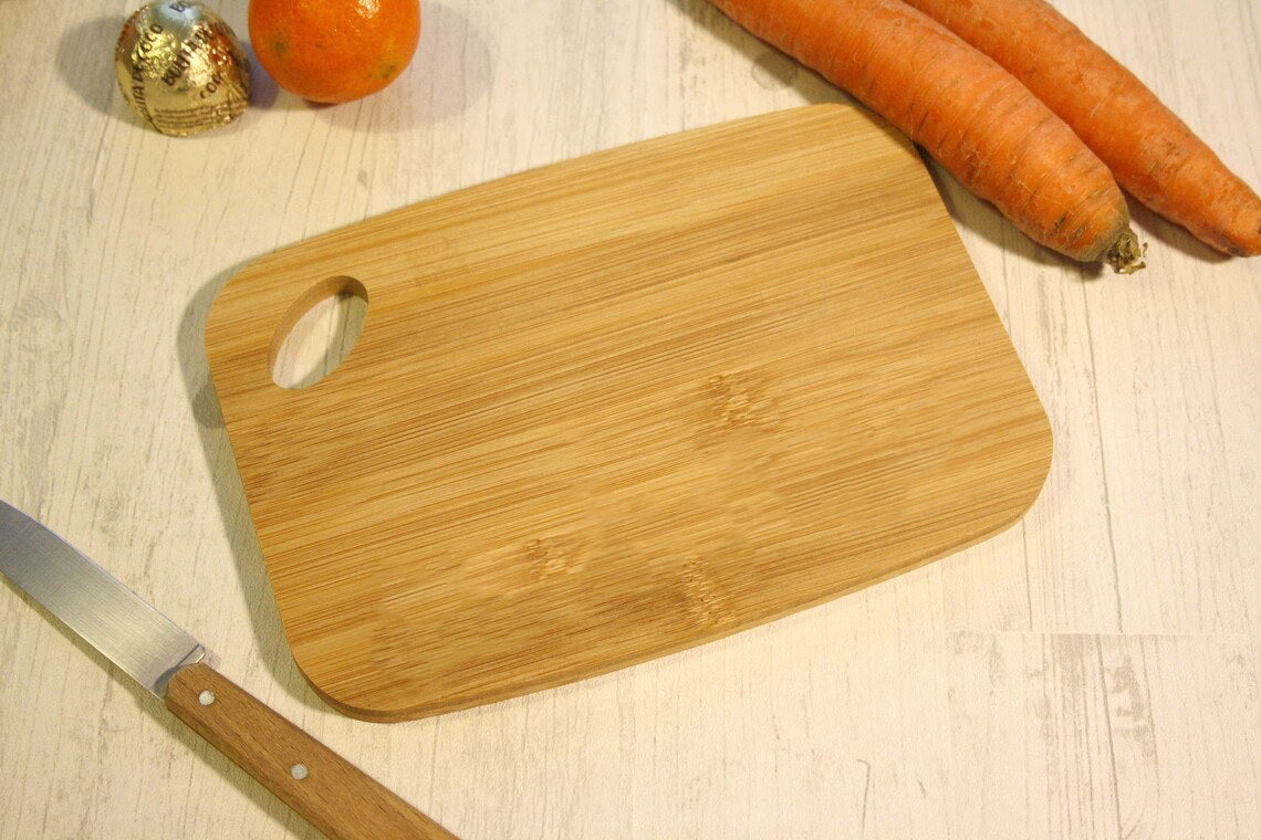 Natural Rubber Wood Chopping Board with Antibacterial Surface for Kitchen