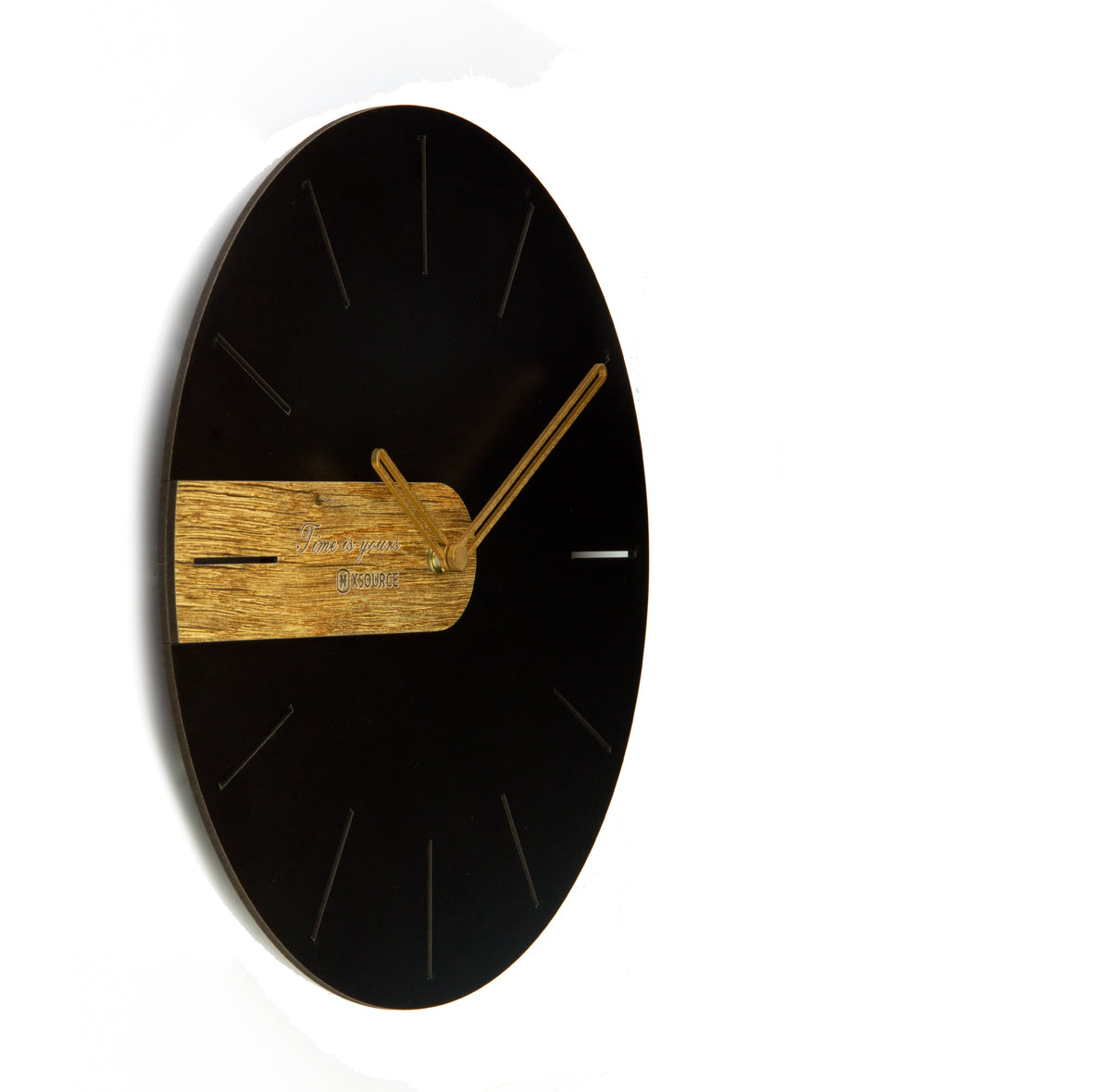 Wooden Non Ticking Wall Clock