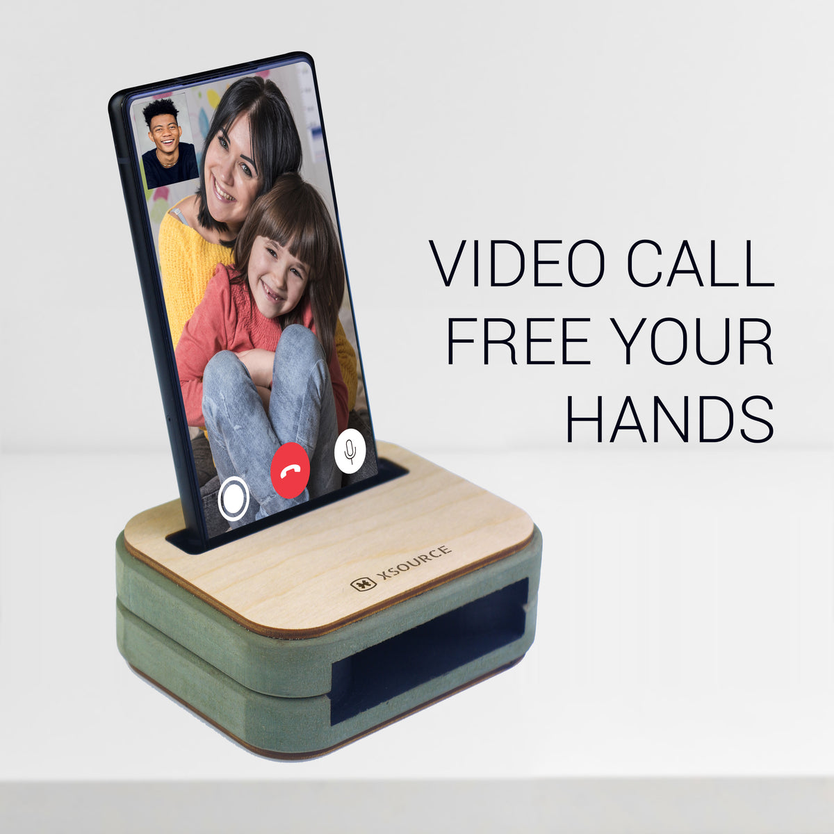 Wooden Mobile Stand with Speaker Amplifier