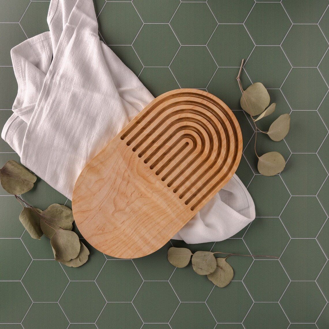 Natural Wooden Serving Platter for Snacks, Appetizers & Desserts, Parties, Picnics, and Everyday Use