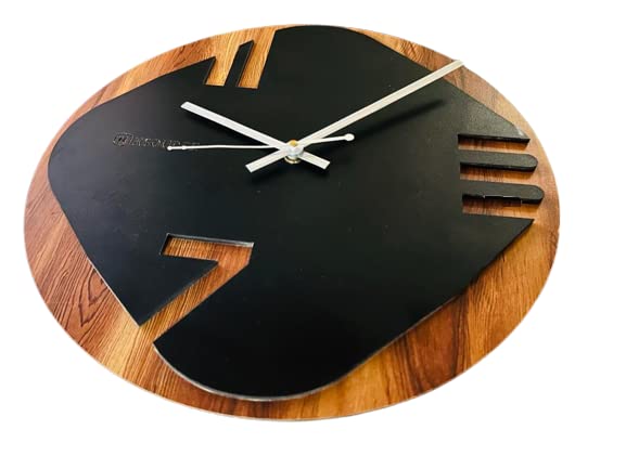 Wooden Non Ticking Wall Clock