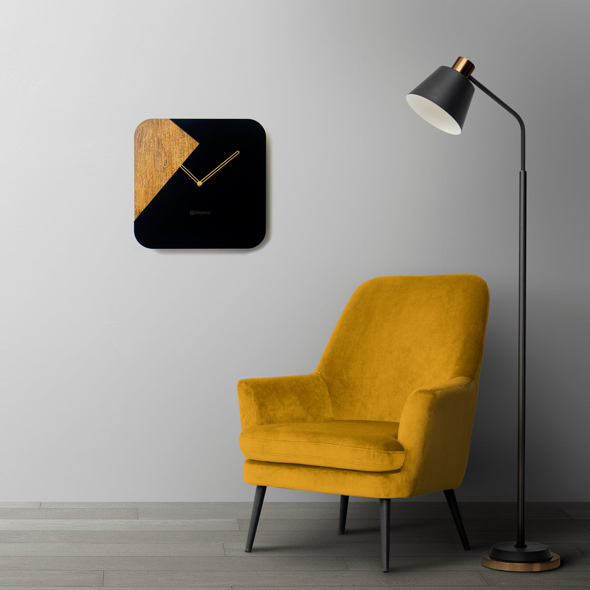 Wooden Non Ticking Wall Clock