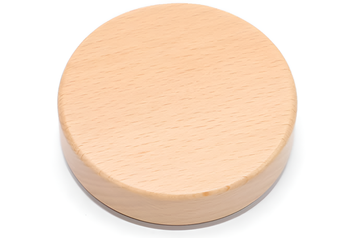 Wooden Rotating-4-Compartment Circular Pill Box with Magnetic Closure – Compact Travel Medicine Storage for Vitamins & Tablets