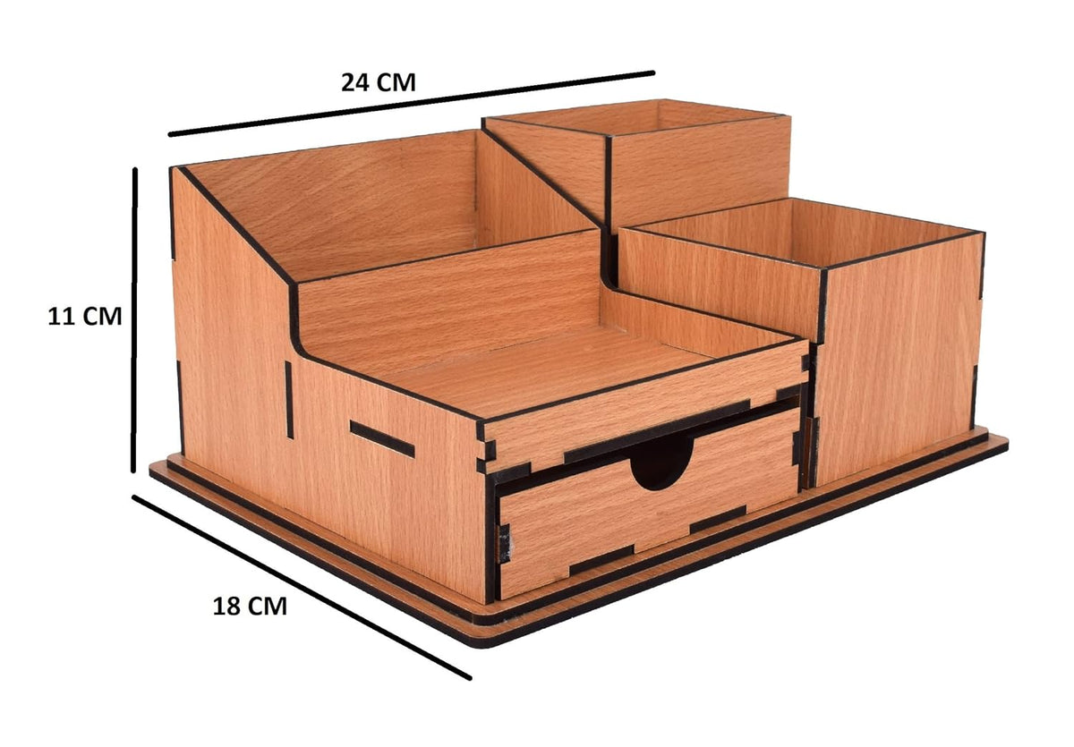 Wooden Office Desk Organizer for Office and Study Table (BIG)