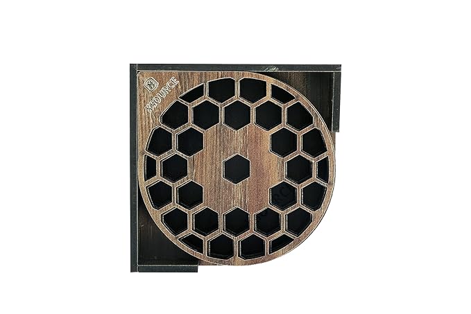 Wooden Golden Honey Comb Tea Coasters Set of 6