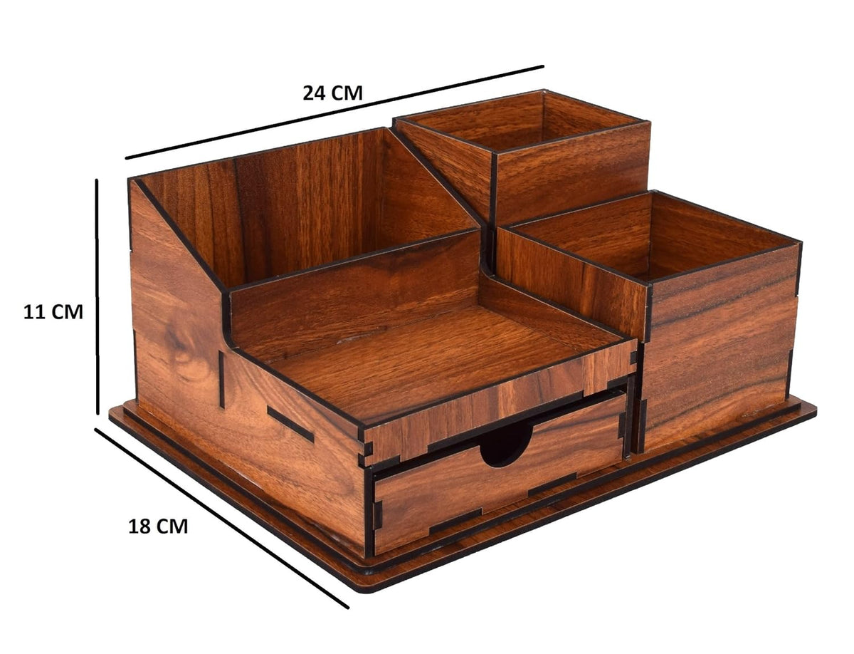 Wooden Office Desk Organizer for Office and Study Table (BIG)