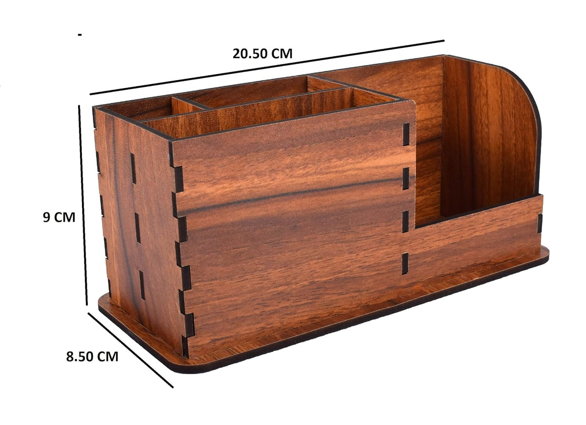 Wooden Office Desk Organizer for Office and Study Table (SMALL)