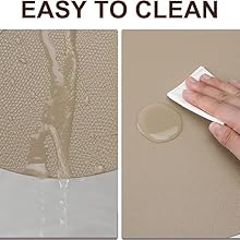 Leather Oval Placemat Mat with Tea Coasters Set of 2, 4, 6 Table Placemats for Dining and Kitchen