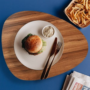 Wooden Oval Placemat Mat with Tea Coasters Set of 2, 4, 6 Table Placemats for Dining and Kitchen