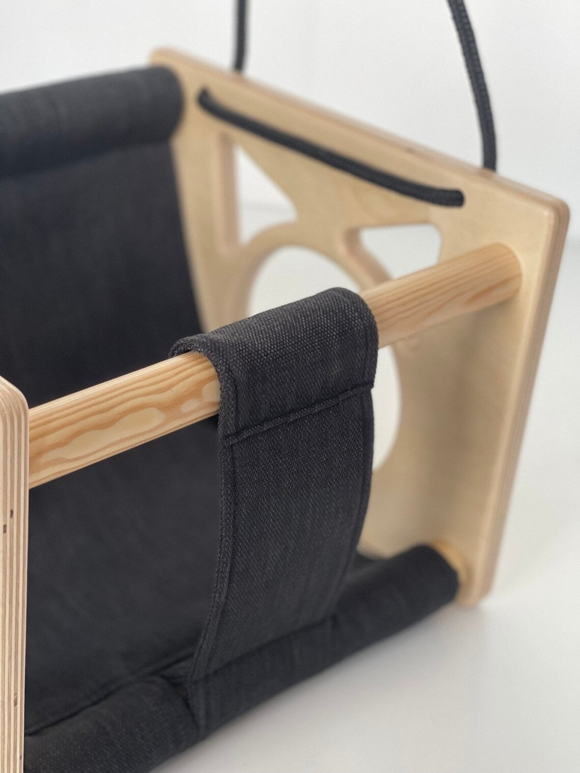 Montessori Wooden Baby Swing with Safety Harness