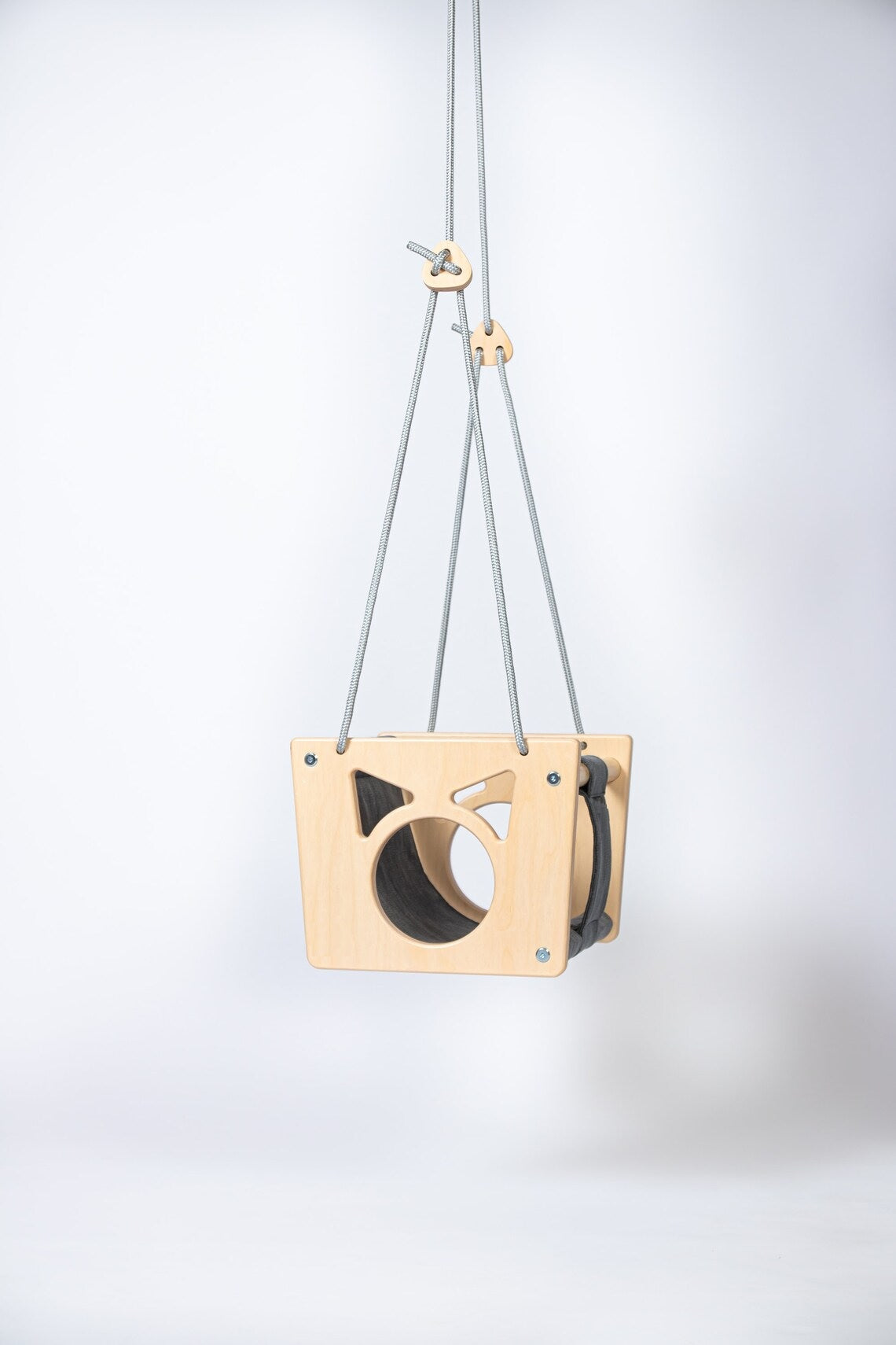 Montessori Wooden Baby Swing with Safety Harness