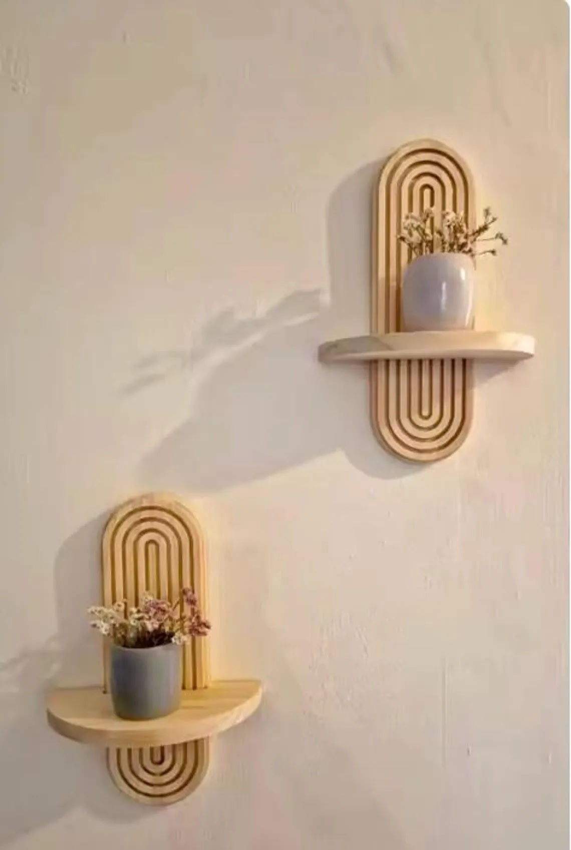 Modern Wooden Wall Shelf for Living Room, Bedroom, Hallway & Office (1 Tier Pack of 1)