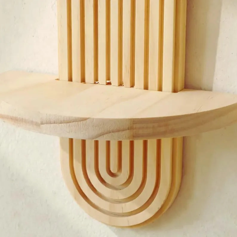 Modern Wooden Wall Shelf for Living Room, Bedroom, Hallway & Office (1 Tier Pack of 1)