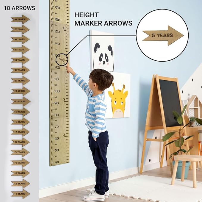 Wooden Height Chart for Kids Height Rule