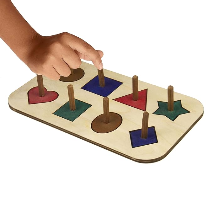 Wooden Handmade Educational Shape Sorter Toy for Toddlers and Preschoolers