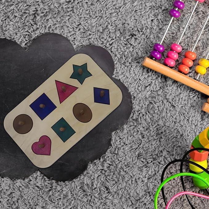 Wooden Handmade Educational Shape Sorter Toy for Toddlers and Preschoolers