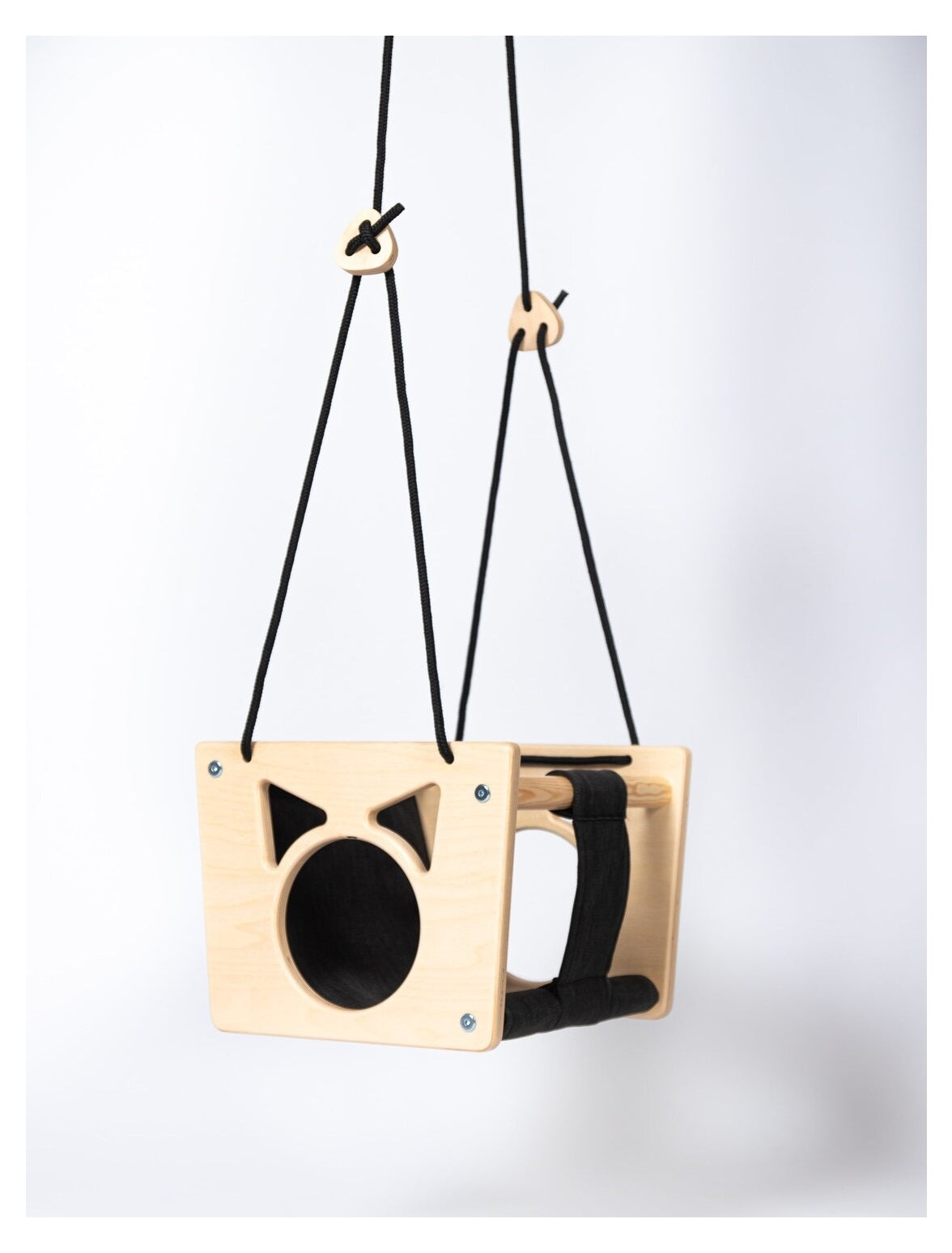 Montessori Wooden Baby Swing with Safety Harness