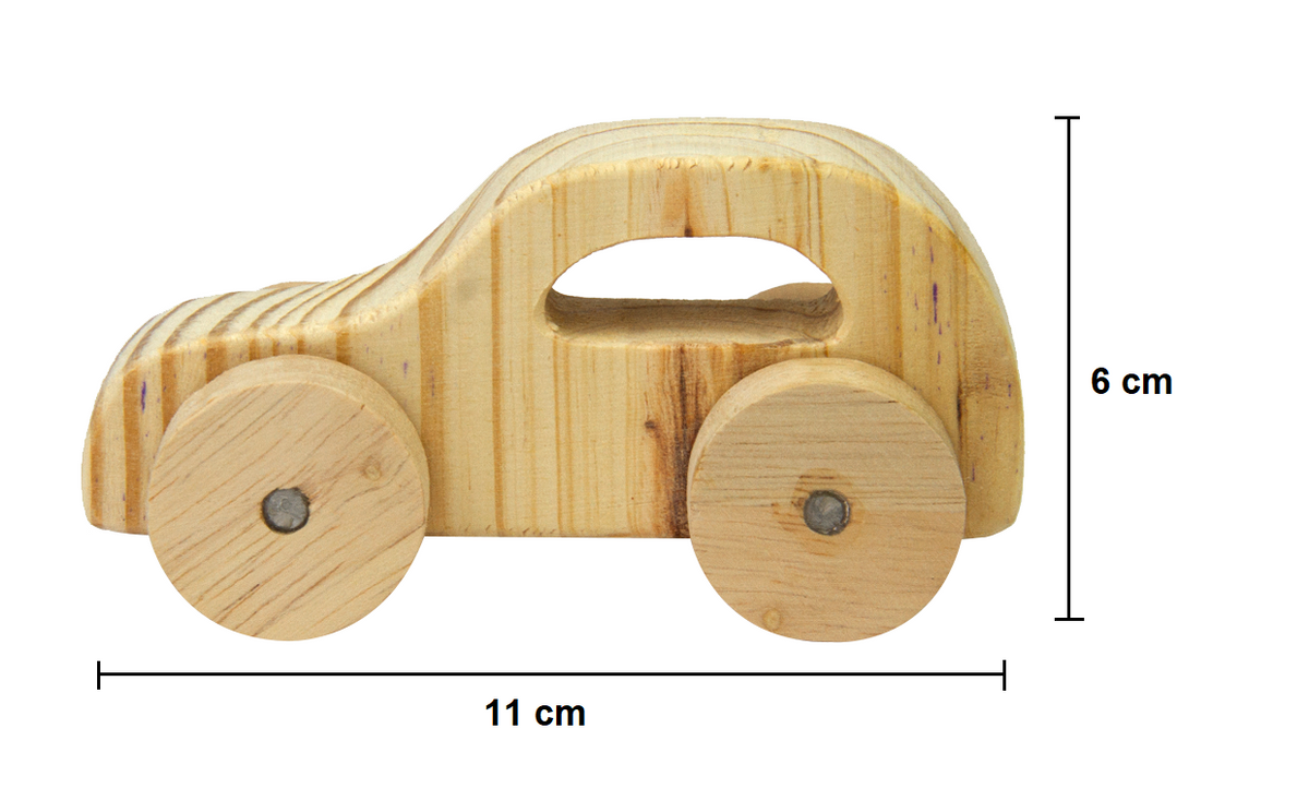 Natural Wooden Car, Van & Helicopter Toys Safe, Eco-Friendly, Educational Toy Set for Toddlers