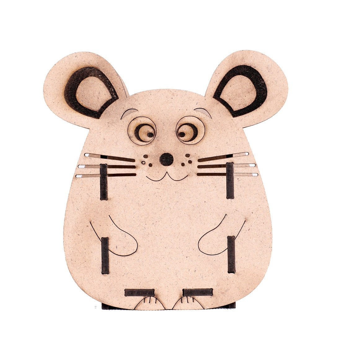 Wooden Mouse Shape Pen Stand